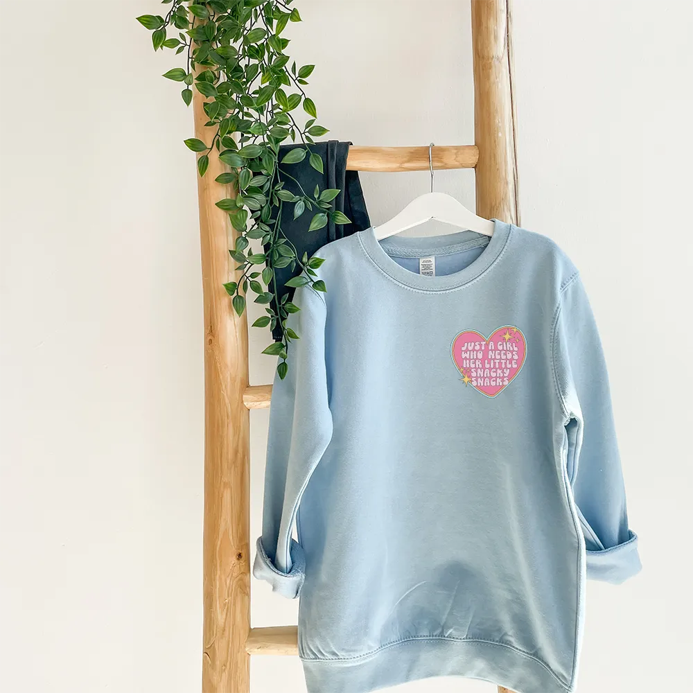 Snacky Snacks Kids Heart Pocket Sweatshirt
