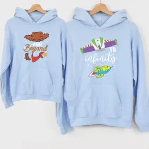 To Infinity & Beyond Matching Baby Blue Hoodie