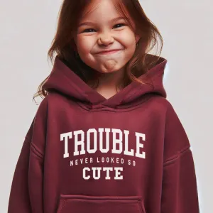 Trouble Never Looked So Cute Kids Hoodie