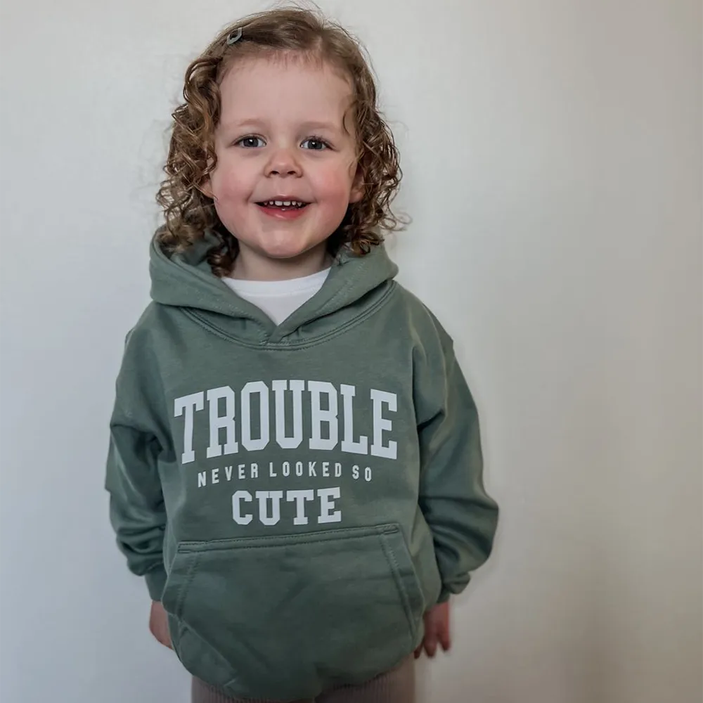 Trouble Never Looked So Cute Kids Hoodie